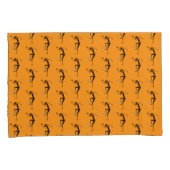 Geweldige voetbal silhouet Sinaasappel Kussensloop (Voorkant-Rechts)