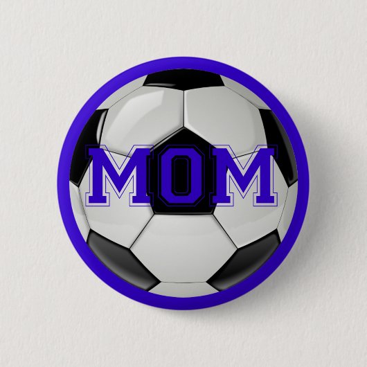 Geweldige Voetbalmoeder Aangepaste Kleuren Ronde Button 5,7 Cm (Voorkant)