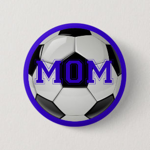 Geweldige Voetbalmoeder Aangepaste Kleuren Ronde Button 5,7 Cm