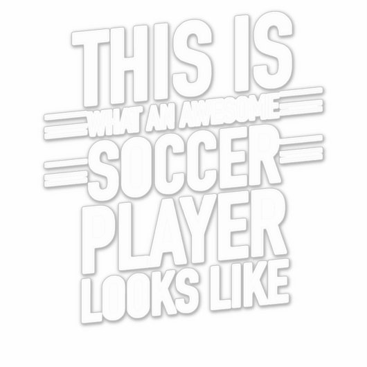 Geweldige voetbalspeler lijkt op een grappig footb sticker (Voorkant)