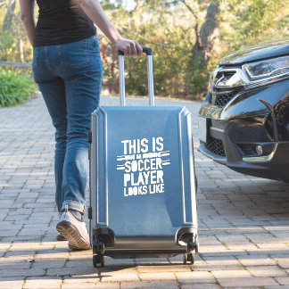 Geweldige voetbalspeler lijkt op een grappig footb sticker