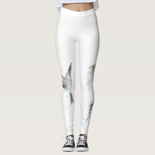 GEWELDIGE VOGELAFDRUKTE Leggings (Voorkant)