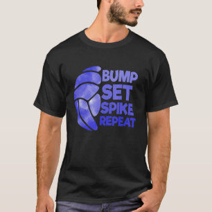 Geweldige Volleybal Bump Set Spike Herhaal Volleyb T-shirt