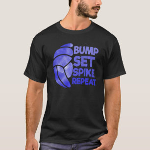 Geweldige volleybalbommetste spike Herhaling Volle T-shirt