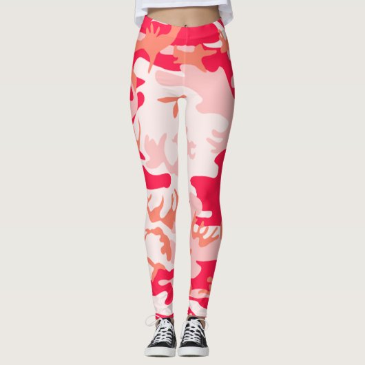Geweldige voor het roze Camouflage-patroon van Gym Leggings (Voorkant)