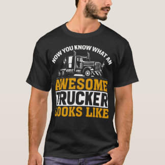 Geweldige vrachtwagenchauffeur snelweg t-shirt
