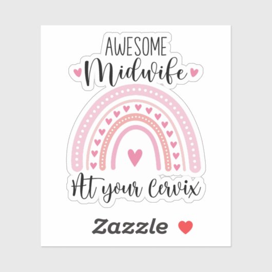 Geweldige vroedvrouw bij uw cervix cadeau voor vro sticker (Vel)