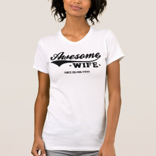 Geweldige vrouw (datum ) t-shirt