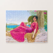 Geweldige vrouw in Fuchsia door John William Godwa Legpuzzel (Horizontaal)