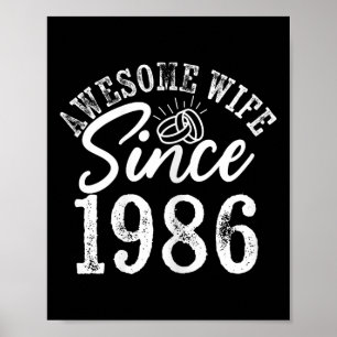 Geweldige vrouw sinds 1986 Jubileum van man F Poster