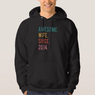 Geweldige vrouw sinds 2014 8e trouwdag Hij Hoodie