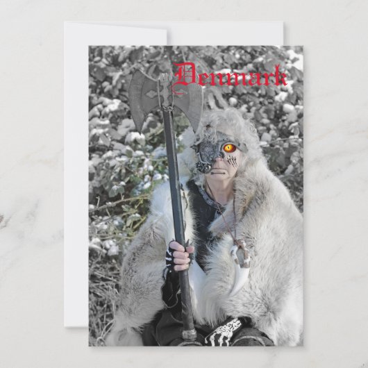 Geweldige vrouwelijke arrior Denemarken Flat Kaart (Voorkant)