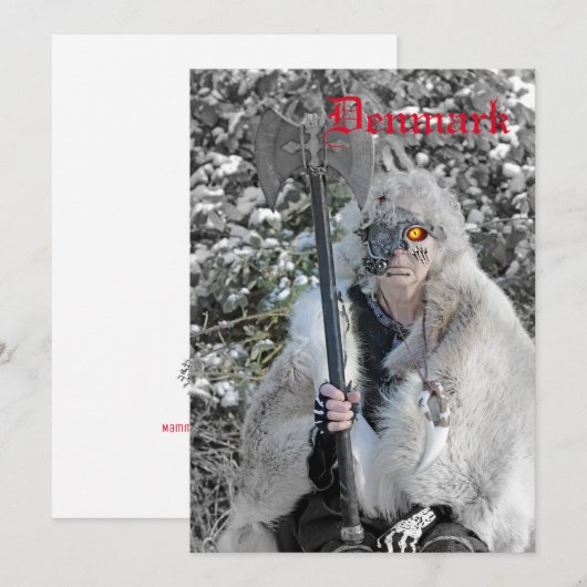 Geweldige vrouwelijke arrior Denemarken Flat Kaart (Voorkant / Achterkant)