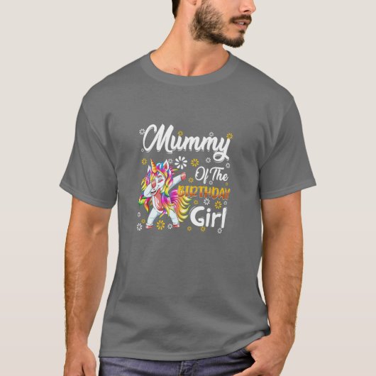 Geweldige vrouwen abbing Unicorn Birthday Mummy Fa T-shirt (Voorkant)