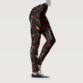 Geweldige Vuur Vlammen Abstracte Print Leggings (Rechts)