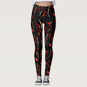 Geweldige Vuur Vlammen Abstracte Print Leggings