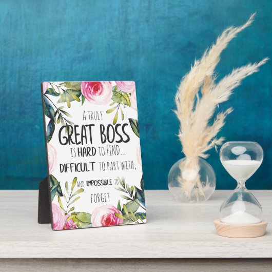 Geweldige waardering voor baas, dank je cadeau van fotoplaat (Zijkant)