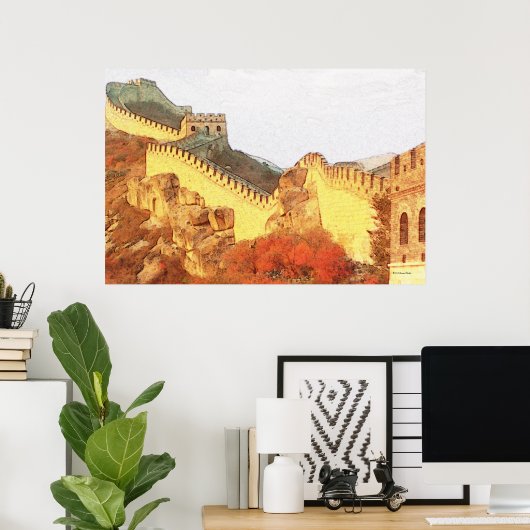 Geweldige wandbadge afdrukken poster (Thuiskantoor)