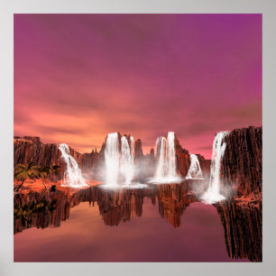 Geweldige watervallen poster