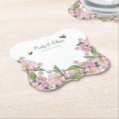 Geweldige waterverf appelbloemen en е е kartonnen onderzetters (Gekanteld)