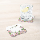 Geweldige waterverf appelbloemen en е е kartonnen onderzetters (Insitu)