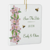 Geweldige waterverf appelbloemen en е е keramisch ornament (Rechts)