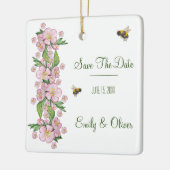 Geweldige waterverf appelbloemen en е е keramisch ornament (Links)