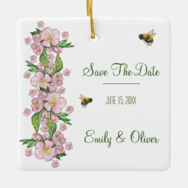 Geweldige waterverf appelbloemen en е е keramisch ornament