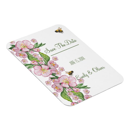 Geweldige waterverf appelbloemen en е е magneet (Rechterzijde)