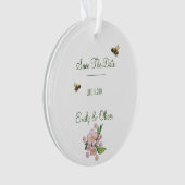 Geweldige waterverf appelbloemen en е е ornament (voorkant)