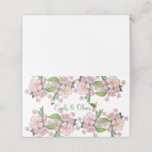 Geweldige waterverf appelbloemen en е е plaatskaartje (Buitenkant ongevouwen)