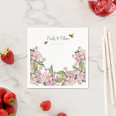 Geweldige waterverf appelbloemen en е е servet (Insitu)