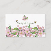 Geweldige waterverf appelbloemen en bijen informatiekaartje (Voorkant)