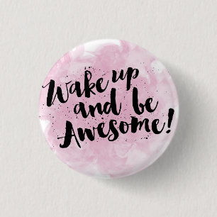 Geweldige waterverf typografische badge ronde button 3,2 cm