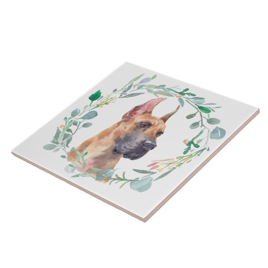 Geweldige Waterverf Wreath Tegeltje (Zijkant)