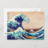 Geweldige Wave Off Kanagawa Japans Woodblock Print Briefkaart (Voorkant / Achterkant)