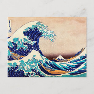Geweldige Wave Off Kanagawa Japans Woodblock Print Briefkaart