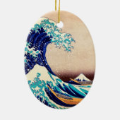 Geweldige Wave Off Kanagawa Japans Woodblock Print Keramisch Ornament (Achterkant)