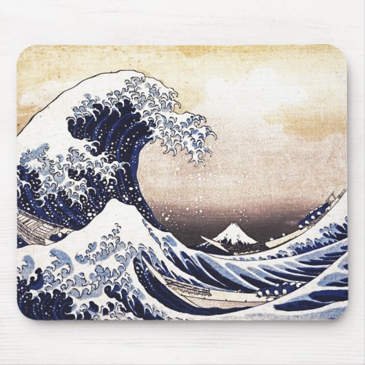 Geweldige Wave Off Kanagawa Japans Woodblock Print Muismat (Voorkant)