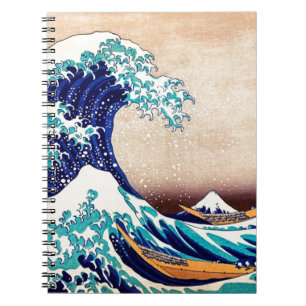 Geweldige Wave Off Kanagawa Japans Woodblock Print Notitieboek