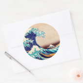 Geweldige Wave Off Kanagawa Japans Woodblock Print Ronde Sticker (Envelop)