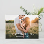 Geweldige wensen moderne volledige foto feestdagenkaart (Staand voorkant)