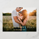 Geweldige Wensen Moderne Volledige Foto Folie Feestdagenkaart (Voorkant)