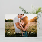 Geweldige Wensen Moderne Volledige Foto Folie Feestdagenkaart (Staand Voorkant)