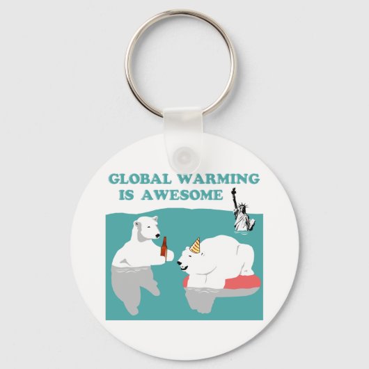 Geweldige wereldwijde opwarming sleutelhanger (Voorkant)