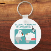 Geweldige wereldwijde opwarming sleutelhanger (Voorkant)