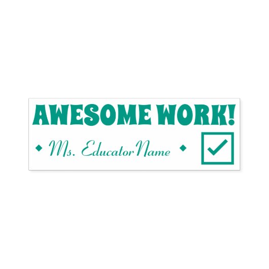 geweldige WERK! Educator Rubber Stamp Zelfinktende Stempel (Design)