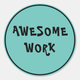 Geweldige werk leraar aanmoediging ronde sticker