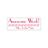 "Geweldige werk" + Naam instructeur Rubber Stempel (Design)