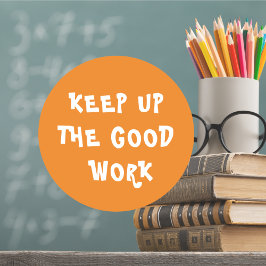 Geweldige werkleraar aanmoediging Klassieke ronde  Ronde Sticker